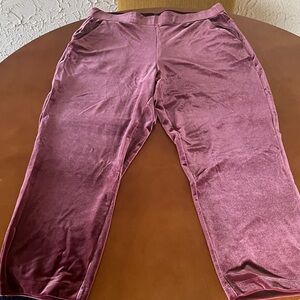 LOFT Rich Burgundy Velvet Trousers